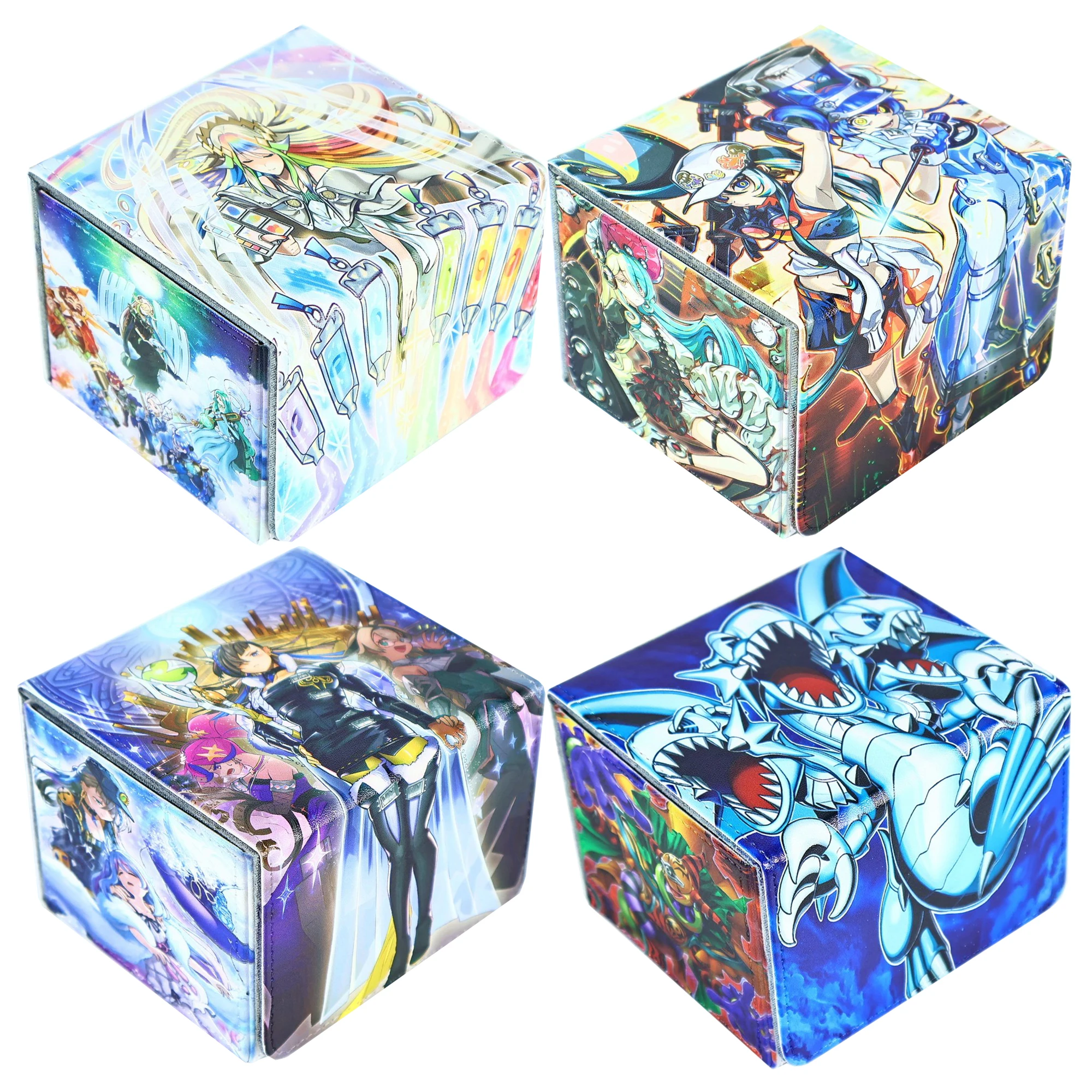 

Diy Self Made Yu-Gi-Oh! Dragunity Kewl Tune Card Storage Box Ygo Witchcrafter High-End Leather Magnetic Card Box Gift Toys