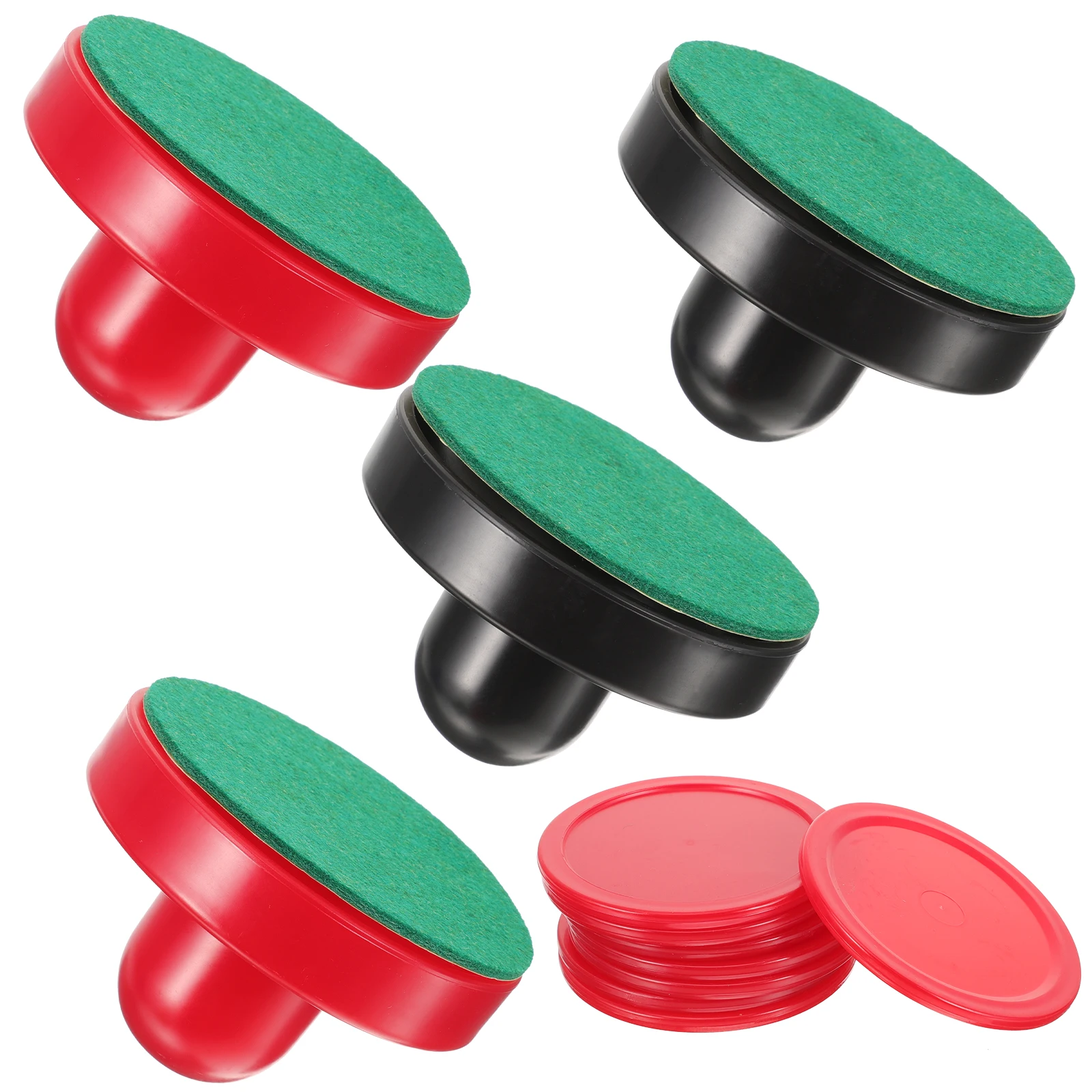 

16pcs Air Hockey Pusher Set High Quality Material Ergonomical Design Striker Felt Bottom Replacement Game Room Accessories