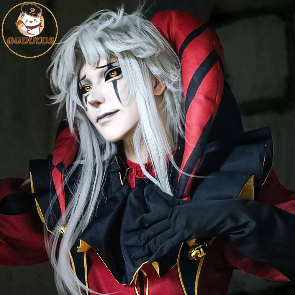 DUDU-R In Stock The Freak Circus Pierrot Clown Full Set Cosplay Costume Halloween