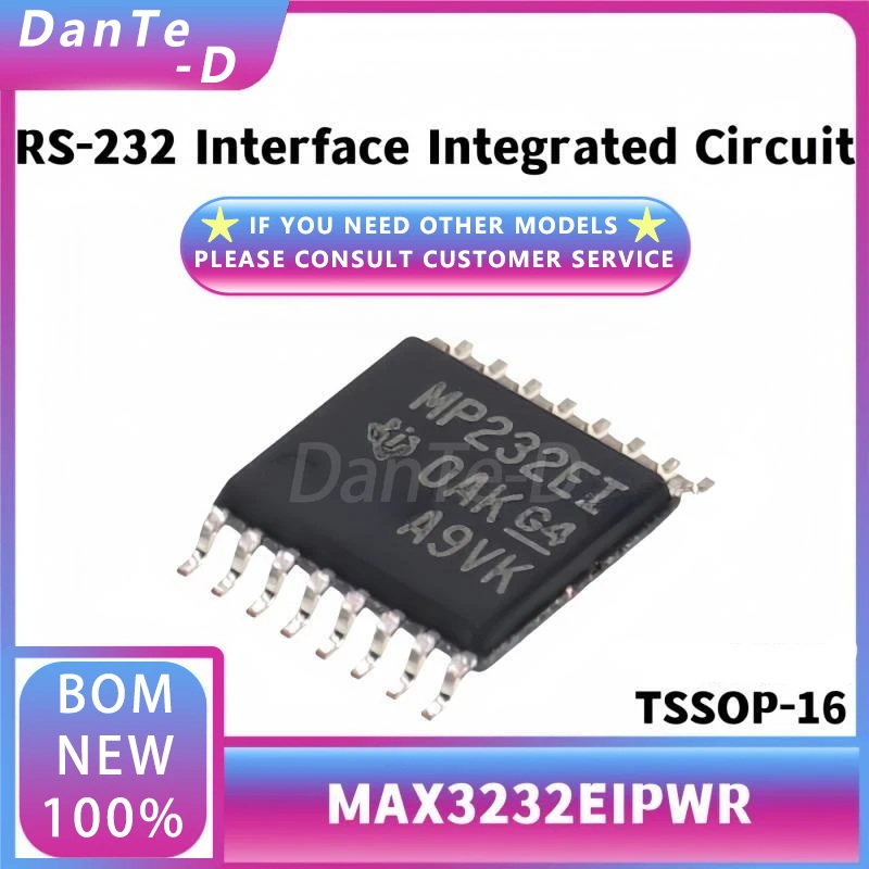 10pcs MAX3232EIPWR TSSOP-16 MP232EI RS-232 line driver receiver IC chip new original authentic