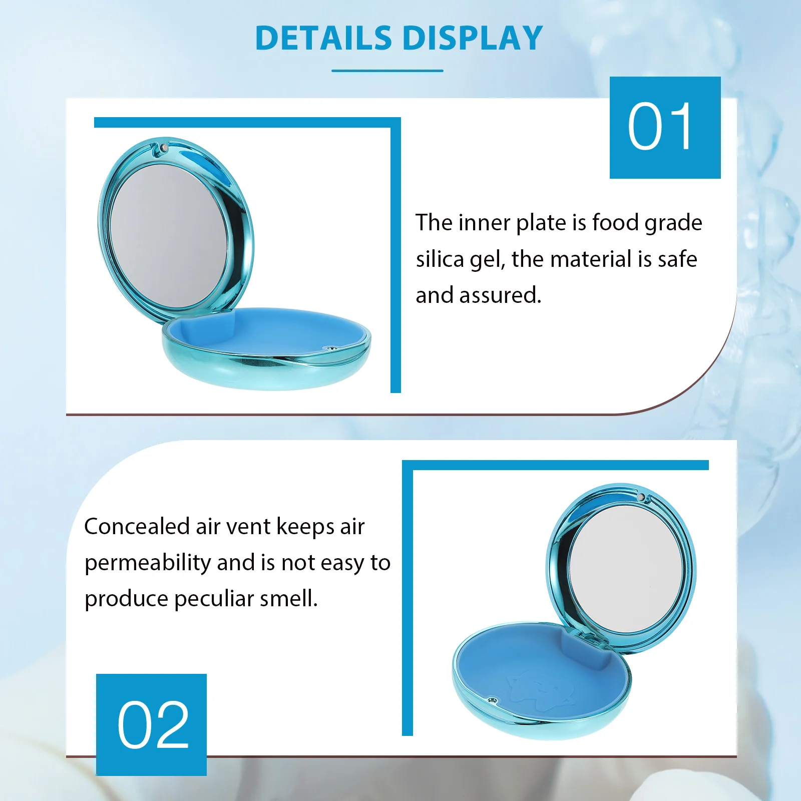 

Orthodontic Retainer Case Portable Dental Storage Box For Braces Dentures Invisible Aligner Mini Travel Container Oral