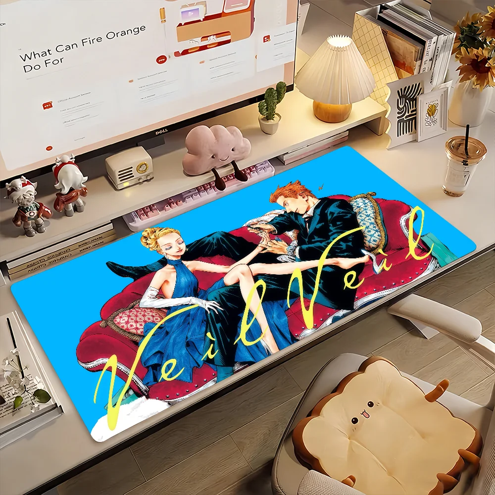 Manga Veil Romantic K-Kotteri Mauspad, rutschfeste Gummi-Gamer-Balance-Computermatte, Dekoration, Schreibtischunterlage, Laptop, Büro, groß