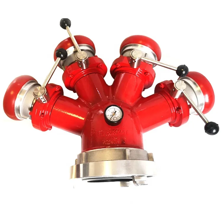 High Precision 4-Way DSP/G Chrome Plated Flexible Fire Department Connection Hose Divider-Cheap Price China
