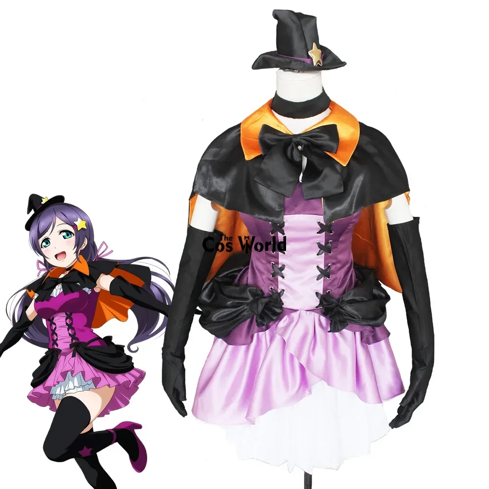 

Love Live Dancing stars on me Nozomi Tojo Hallowmas Halloween Cloak Tube Tops Dress Uniform Outfit Anime Cosplay Costumes