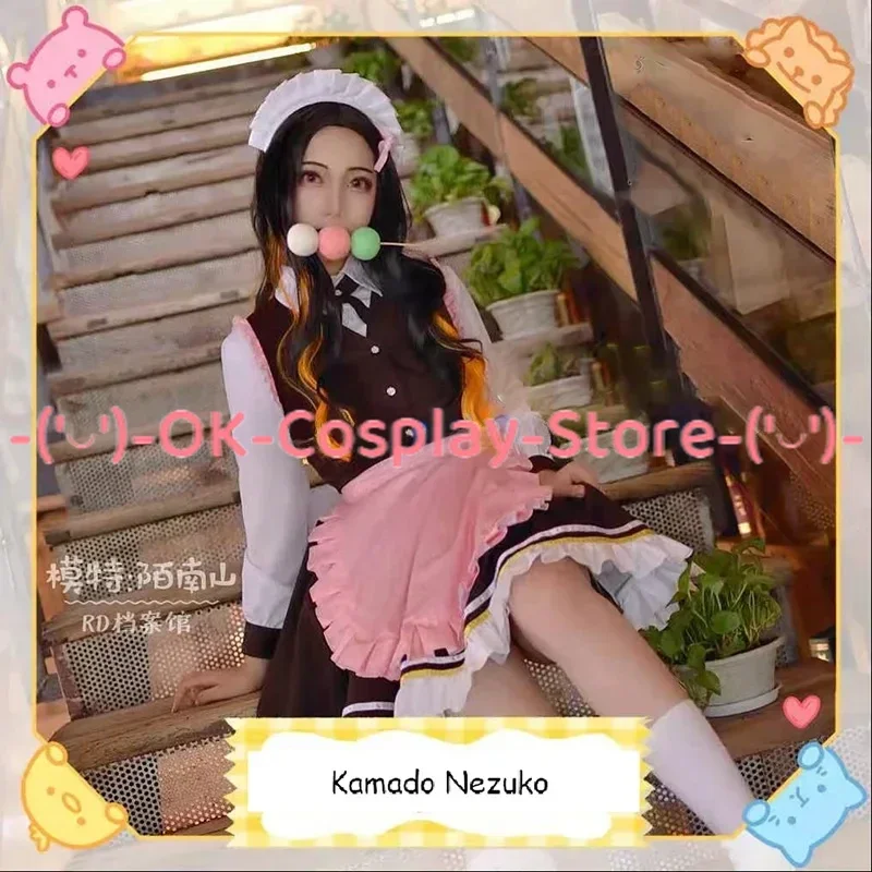 Cosplay Costume Kamado Nezuko Kochou Shinobu Waiter Dress Tanjirou Giyuu Suit Party Uniform