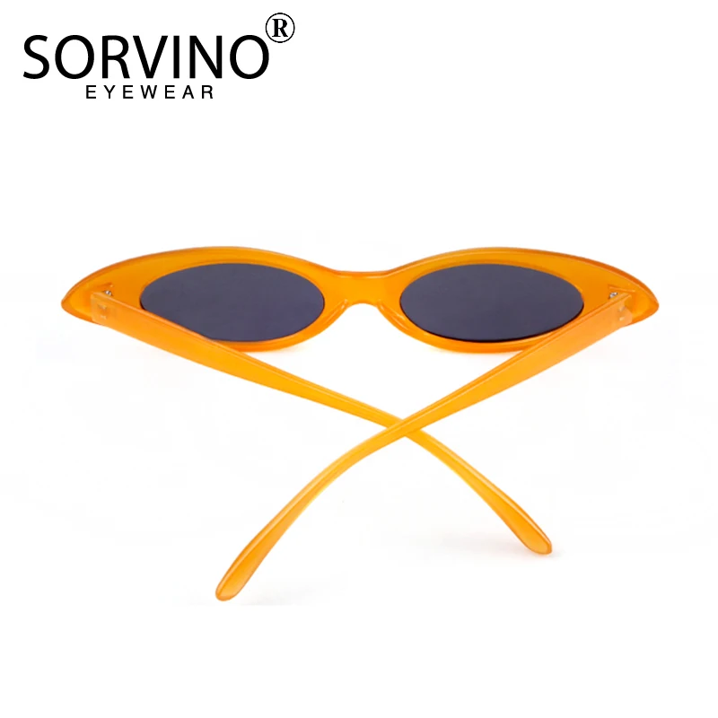 SORVINO 90s Vintage Lady Small Cat Eye Sunglasses 2025 Women Brand Designer Tiny Cateye Sun Glasses Pink Red Yellow Shades SN137