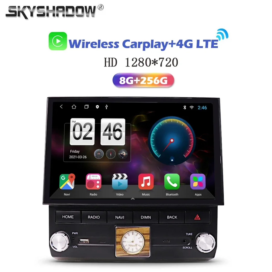 

Carplay Auto Android 14.0 8G+256G QLED Car Player Radio GPS map WIFI Bluetooth For Toyota Cruiser 70 76 75 LC70 LC76 LC75 2007-