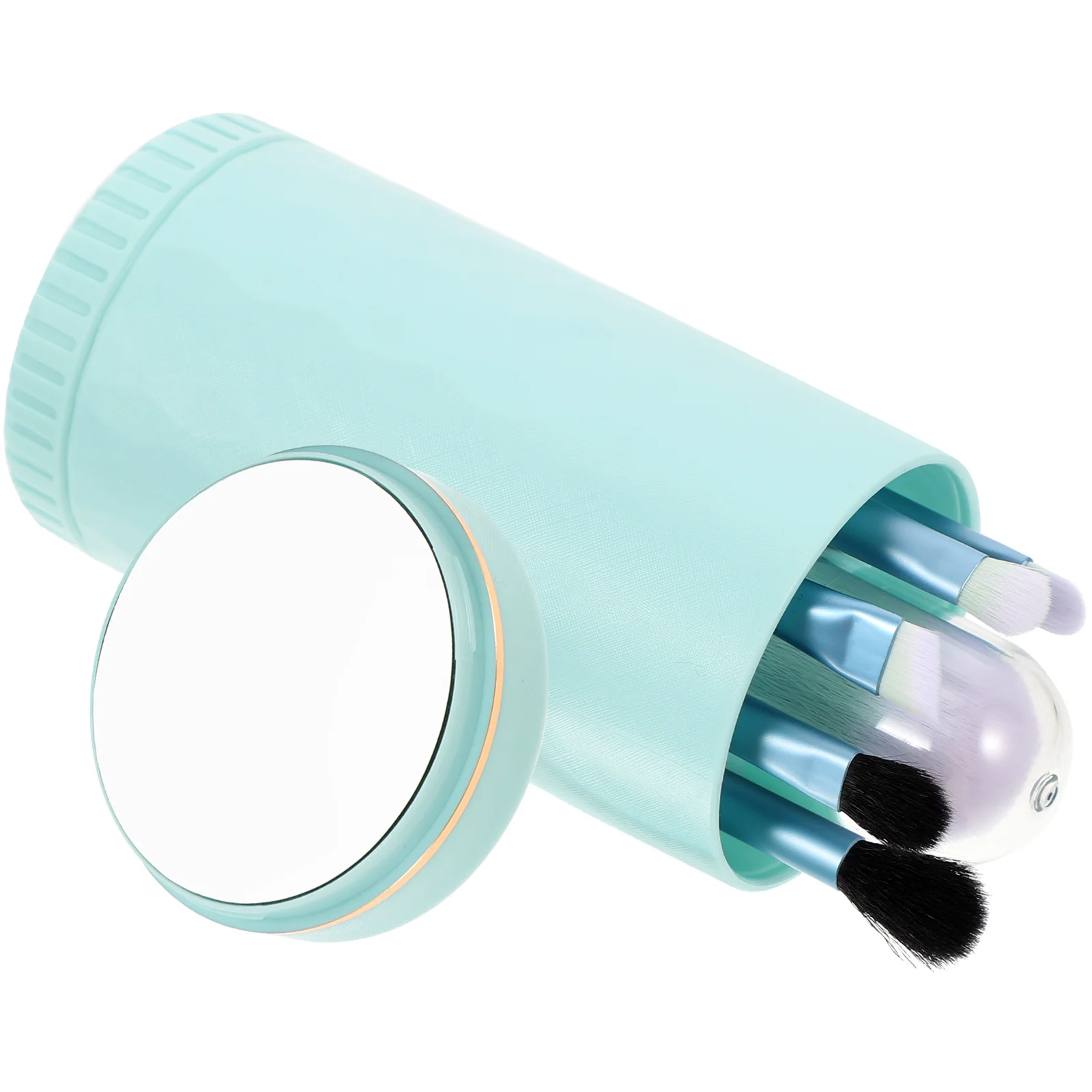 1세트 전문가용 브러쉬 세트 거울 포함 휴대용 여행용 메이크업 브러쉬 얼굴 블러쉬 아이섀도우 부드러운 손잡이 뷰티