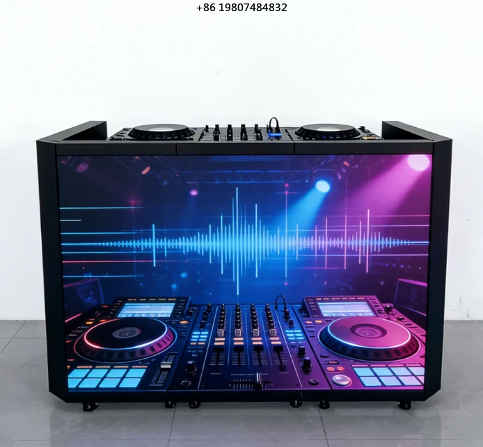 Customized Outdoor P2.6 Full-Color HD Waterproof Mobile 6-Fold DJ Booth LED Display, Flight Case Packaging for Music Festivals