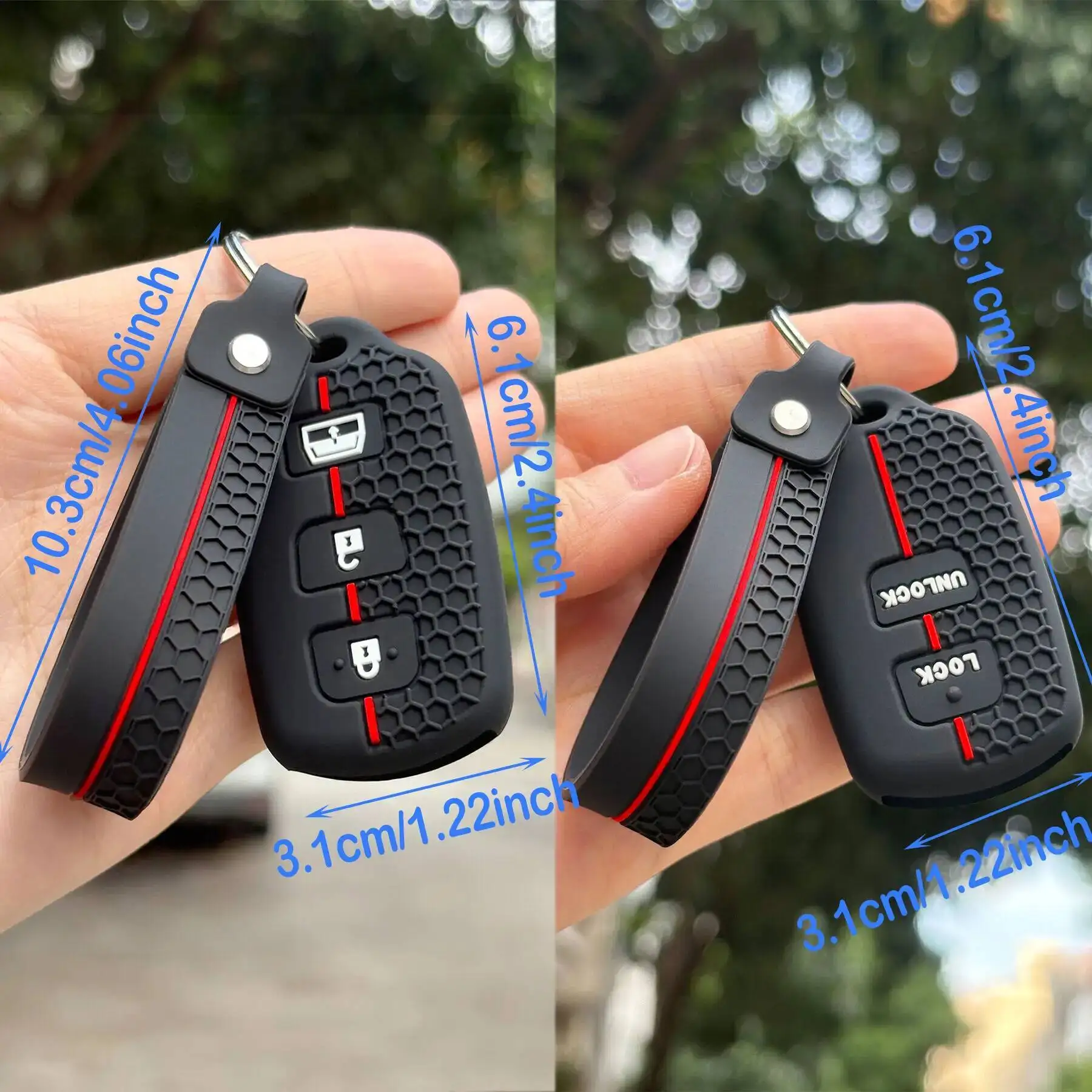 Schlüsselanhänger-Schutz für Toyota 4Runner Sequoia Matrix Avalon Rav4 Tundra Schlüsseletui Fob Zubehör