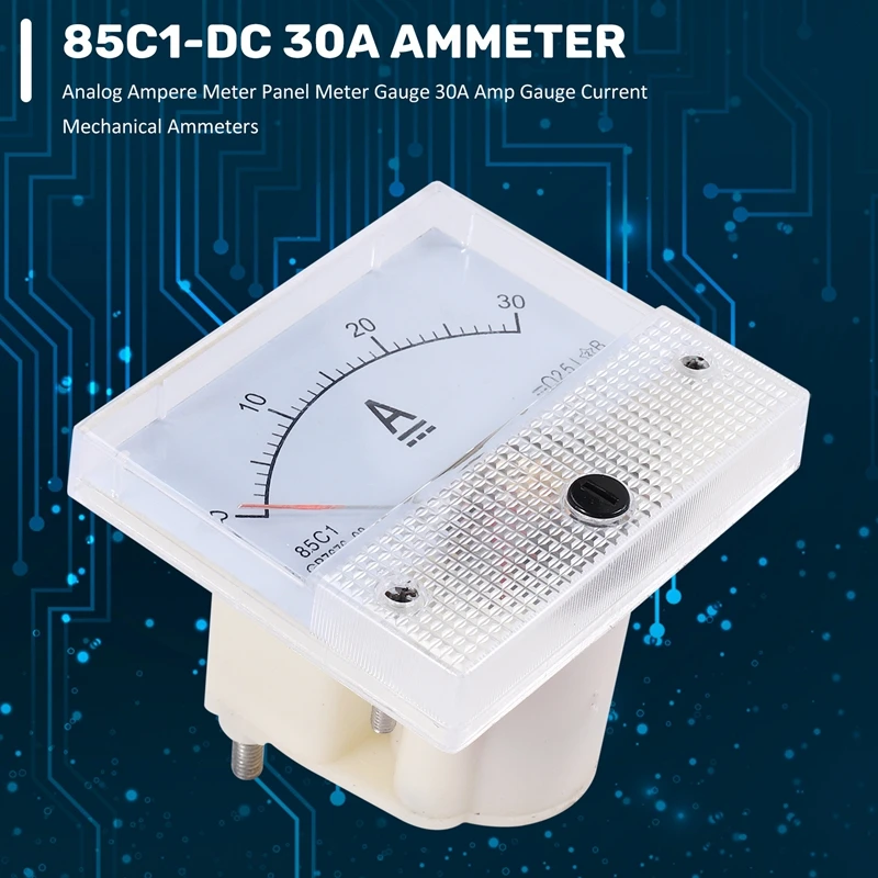 85C1-A Аналоговый амперметр постоянного тока Панельный измерительный прибор 30 А Амперметр Механические амперметры