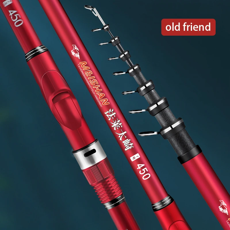 New carbon rock fishing rod 5.3M 6.0M ultra-light ultra-hard portable carp rod telescopic sea Fishing rod surfing rotating rod