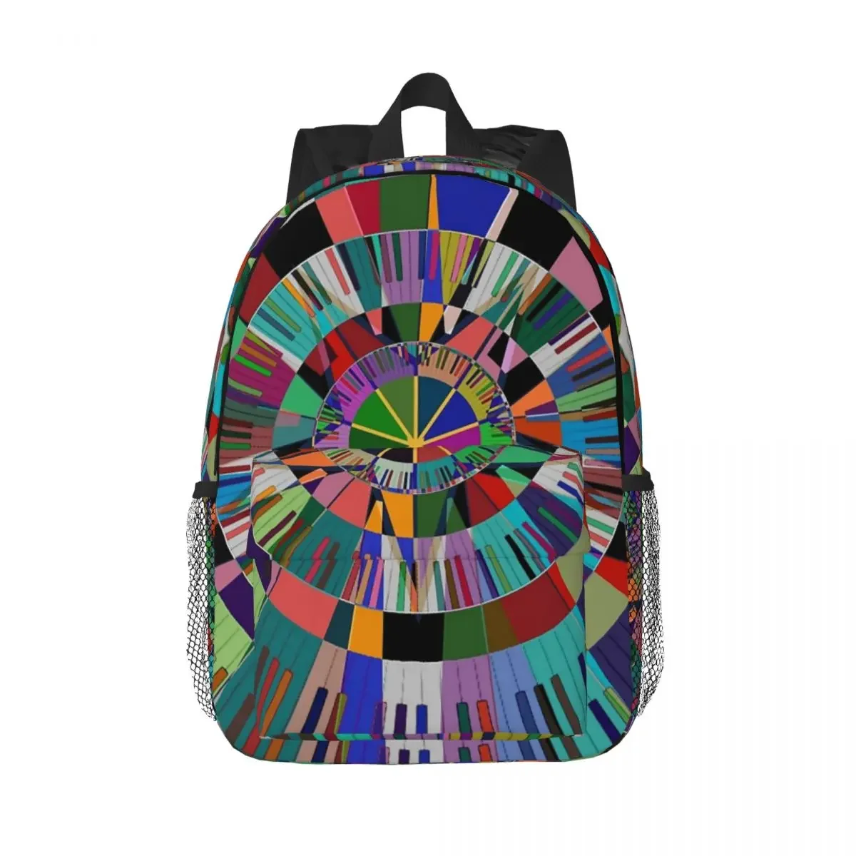 Psychedelic Piano Keyboard Geometric Backpacks Teenager Bookbag Cartoon Children School Bags Travel Rucksack Shoulder Bag