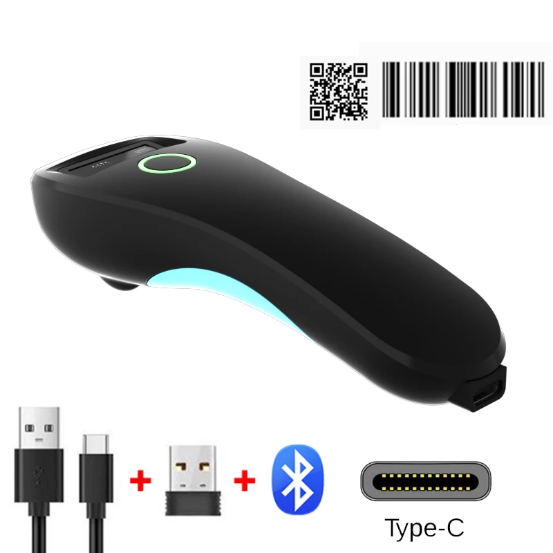 Holyhah C70 Bluetooth Wireless 1D 2D Barcode Scanner  Pocket QR Code Reader for PDF417 Tobacco Garment Mmobile Payment Industry