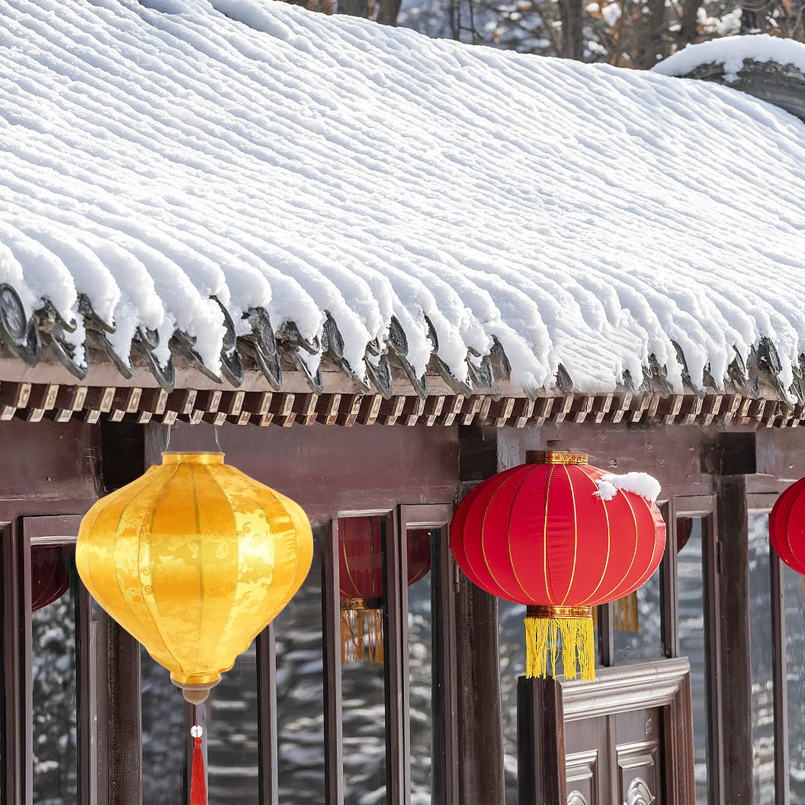 

Easy Install Diamond Shaped Vietnamese Lantern Silk Hanging Decor Tassel Ornament for Festive Outdoor Events Lantern Decor