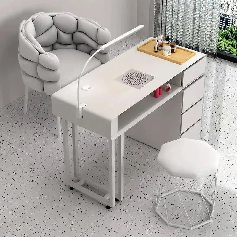 Modern Professional Manicure Table with Cleaner Single Double Light Luxury Nail Table Commercial Multifunctional Manicure Tables