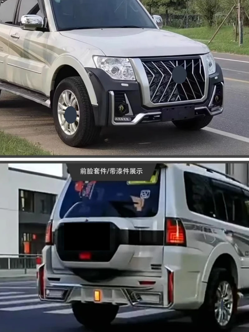 Front Rear Bumper Grille Fog Lamp Assembly for Mitsubishi Pajero V97 V93 Modified Unpainted Wide Body Kit Car Accessories - Image 5