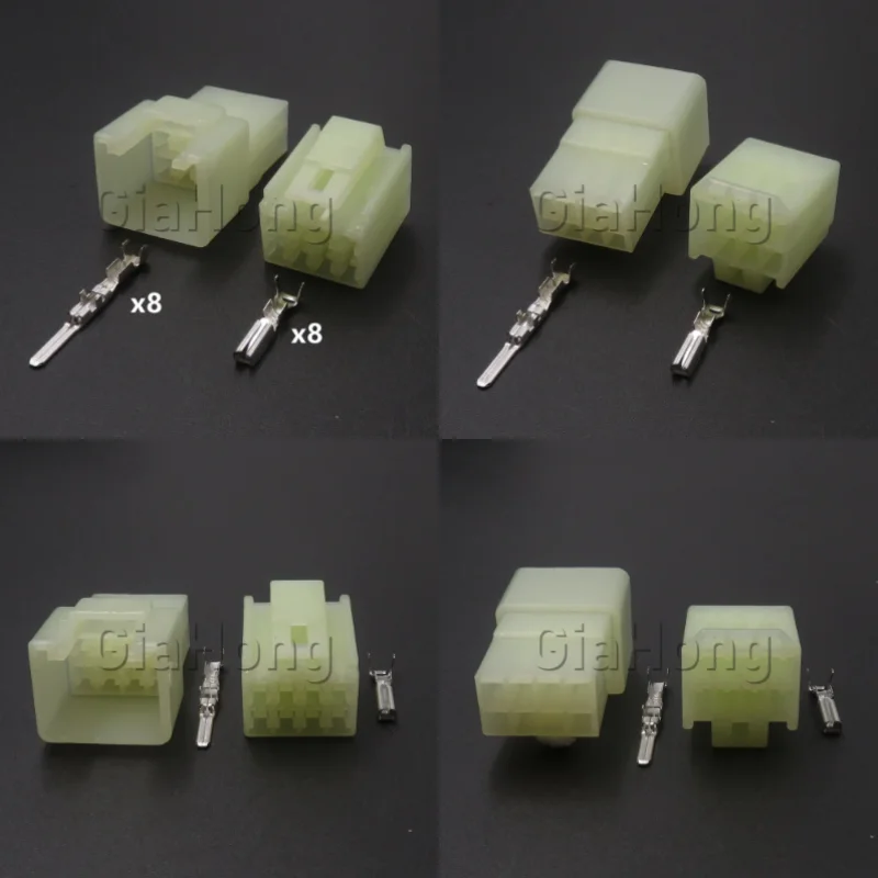 1 Set 8 Ways 6090-1021 6090-1051 AC Assembly Automobile Cable Harness Socket Car Unsealed Connector Auto Parts