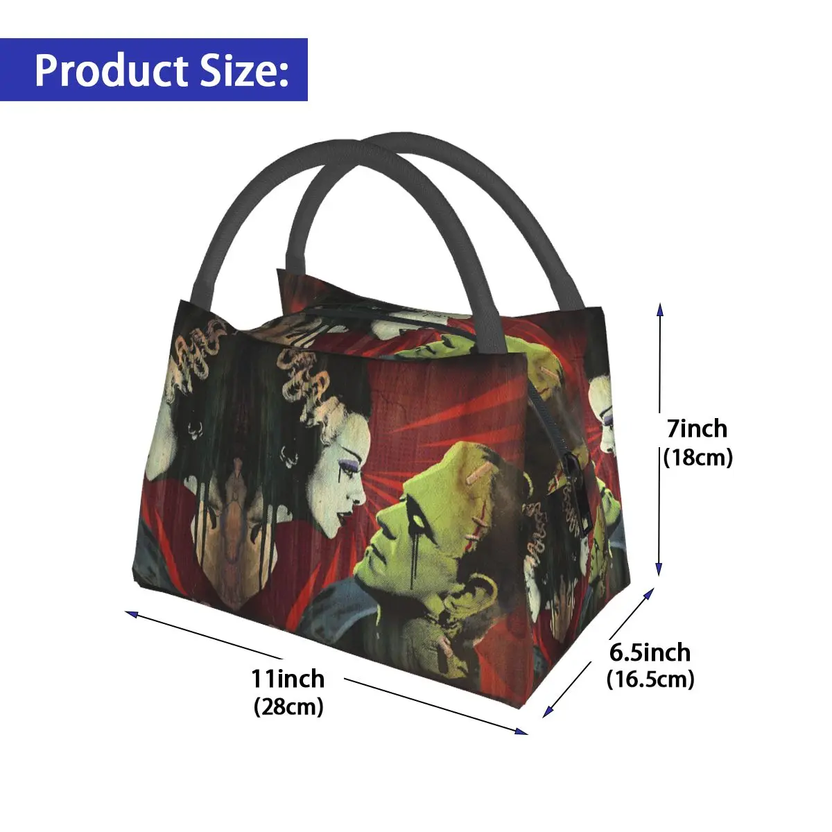 Bride Cocktail Tattoo Art Lunch Bag Gothic Outdoor Picnic Lunch Box For Men Custom Thermal Tote Handbags Oxford Cooler Bag