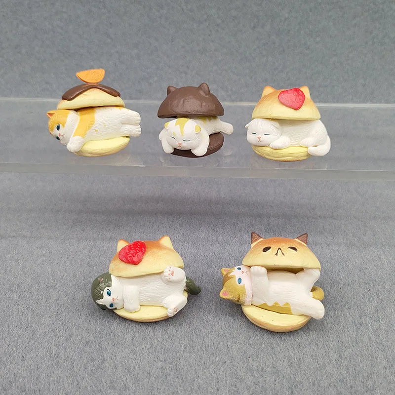 Burger Cat Blind Box Cats Action Figure Toy Model Decoration Ornaments Birthday Gifts