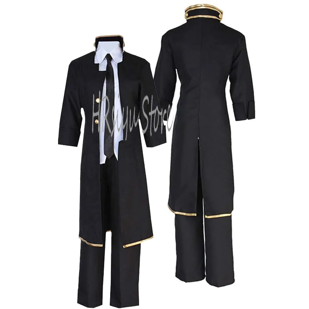 Cosplay Anime Costume Yatogami Kuroh men women Black Uniform suit for Halloween Party Costume customized