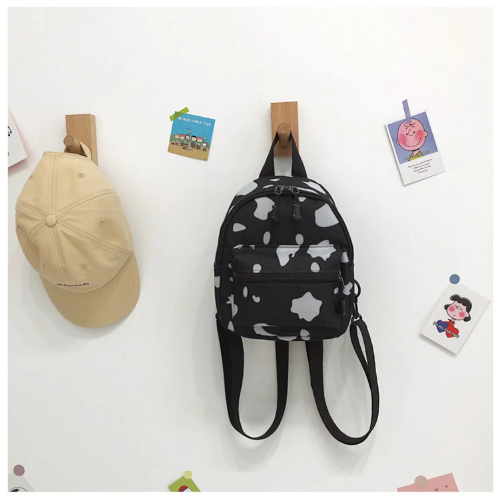 Large Capacity Women's Mini Backpack Shoulder Bag Ladies Handbag Female's Schoolbag Fashion Simple Cow Spot Backpack Casual