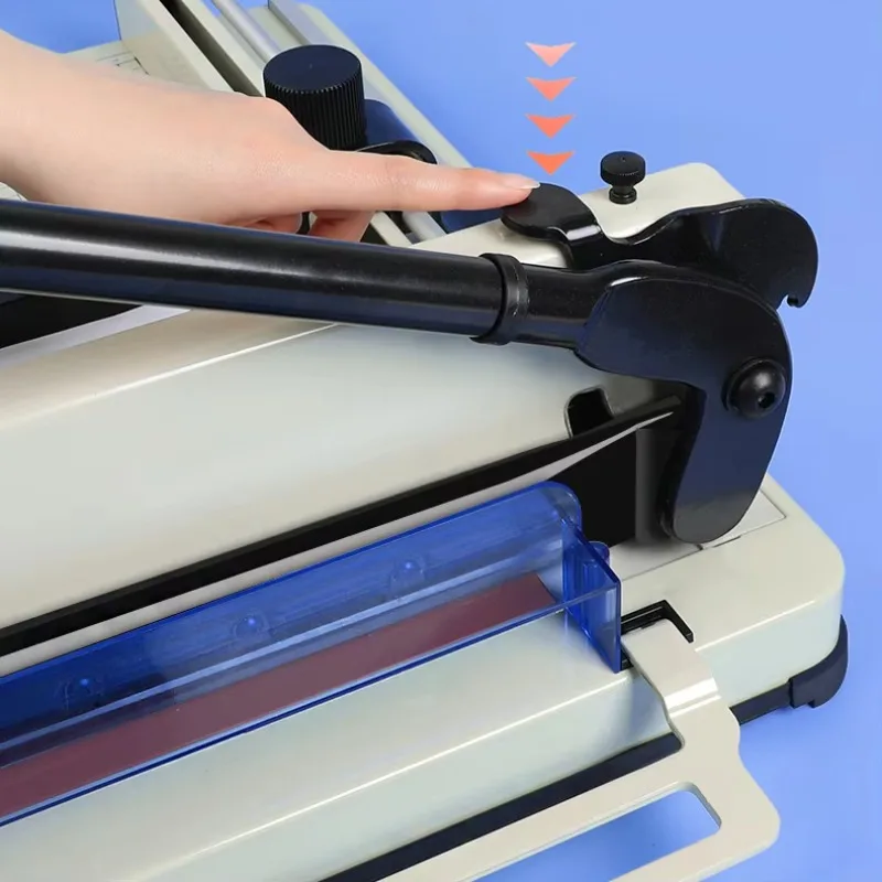 เครื่องตัดกระดาษแบบกิโยตีน รุ่น 858 A4 สำหรับงานหนัก ตัดกระดาษได้ 400 แผ่น เหมาะสำหรับสำนักงาน