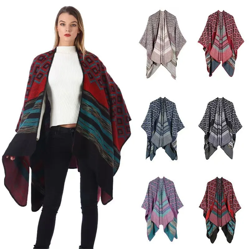 

Этнический дорожный шарф для девочек, солнцезащитный пляжный пончо, шаль, накидка для отпуска в Колумбии