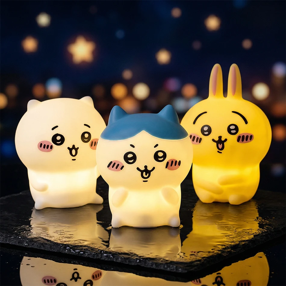 

Аниме-фигурка Гиикава Каваи: Ночник-светильник Хачиваре Усаги, виниловая кукла, светящаяся игрушка, подарок-сюрприз для девочек