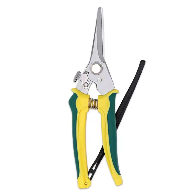 

Two Tone Gardening Wire Slot Pruning Shears Fruit Picking Thinning Shears Stainless Steel Pruning Shears