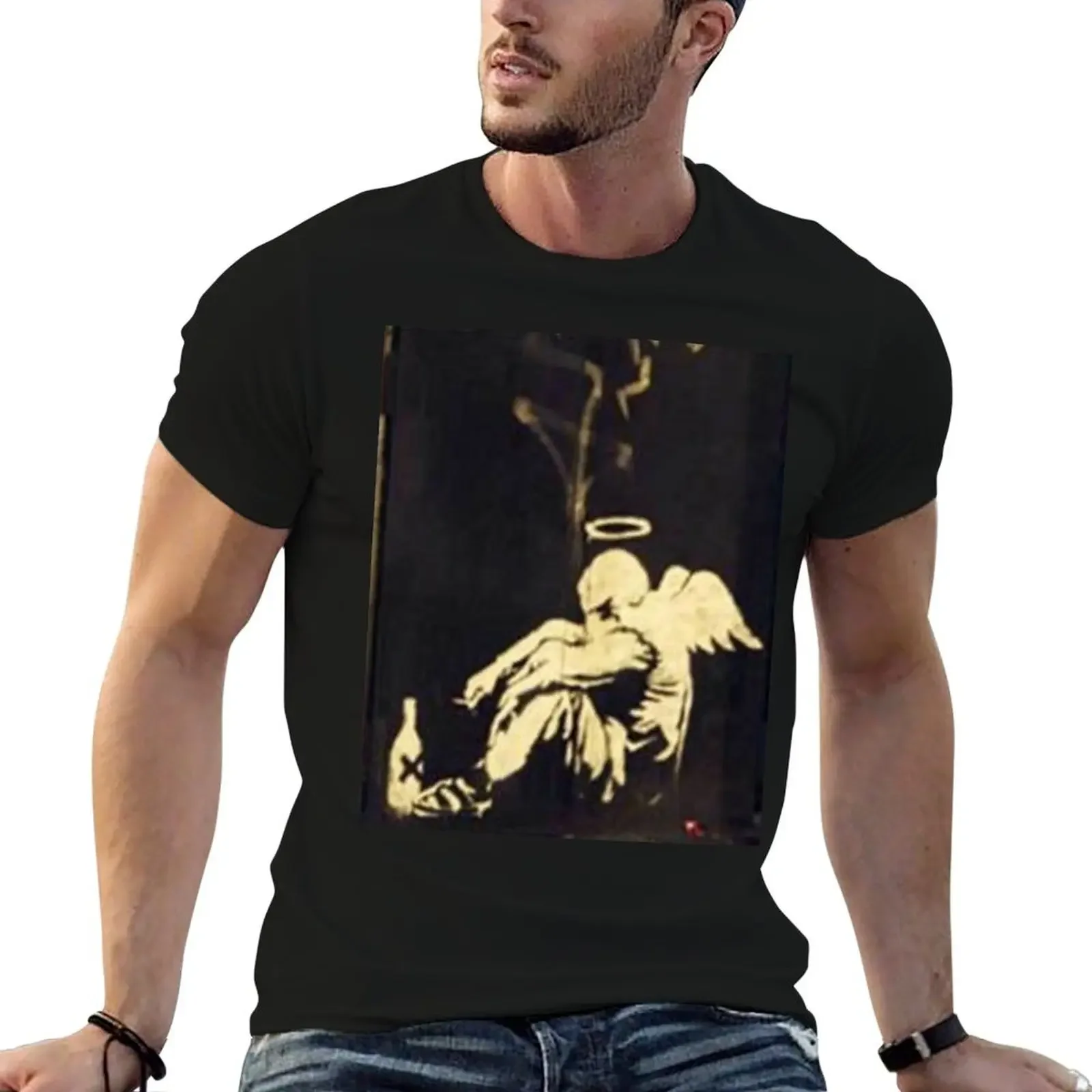 

Fallen Angel T-Shirt Luxury man tees sports fans graphic t shirt vintage men t shirts