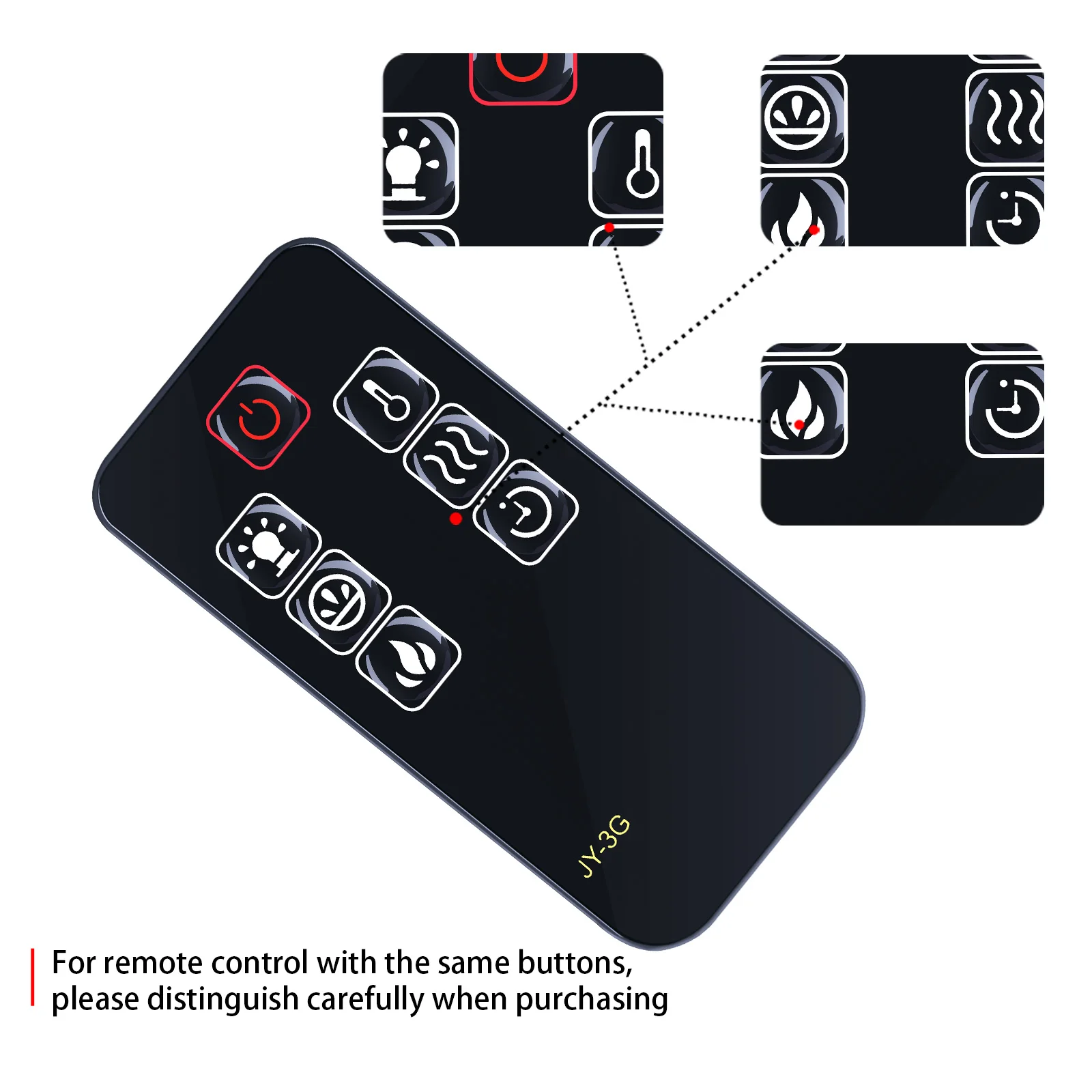 جهاز تحكم عن بعد جديد لسخان الموقد الكهربائي Della Muskoka Pleasant Hearth JY-3G