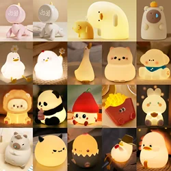 Veilleuse de dessin animé mignon, lampe d'animaux mignons, cadeau d'anniversaire, Harvey Capybara, frites, canard, cadeau, 20 styles