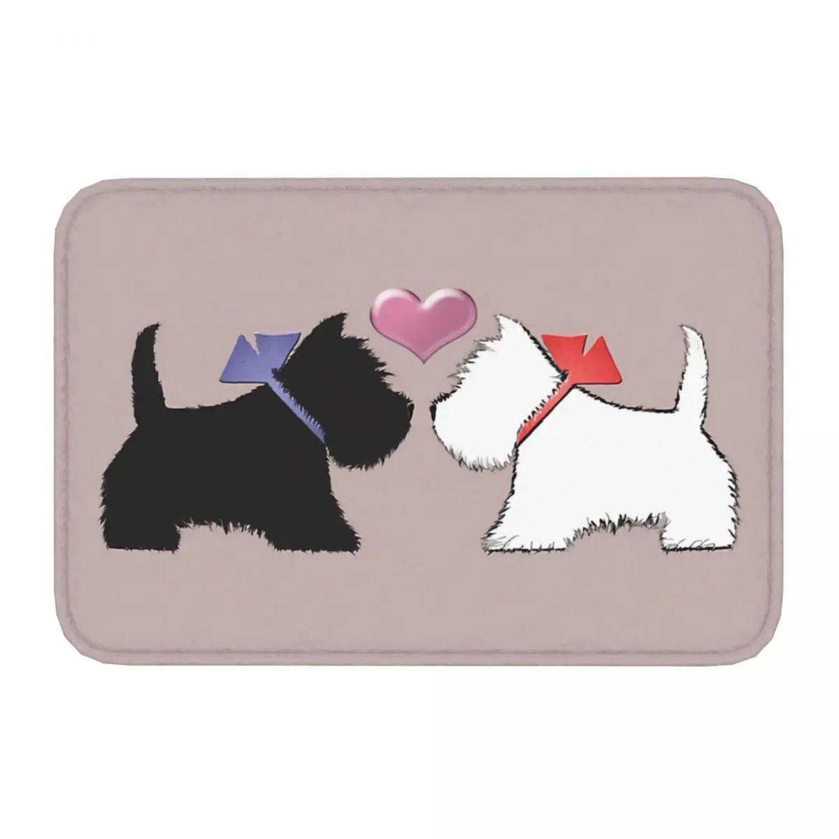 Dog Non-slip Doormat Westie Scotty Art Living Room Kitchen Mat Outdoor Carpet Home Pattern Decor