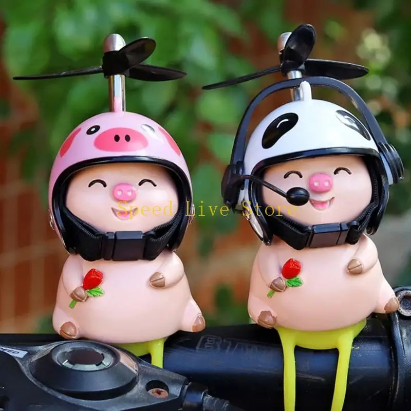 Rotating Propeller Car Decors Cartoon Vehicle Ornament Simple Installs for Bike Motorcycles Scooters Dashboard Accessory
