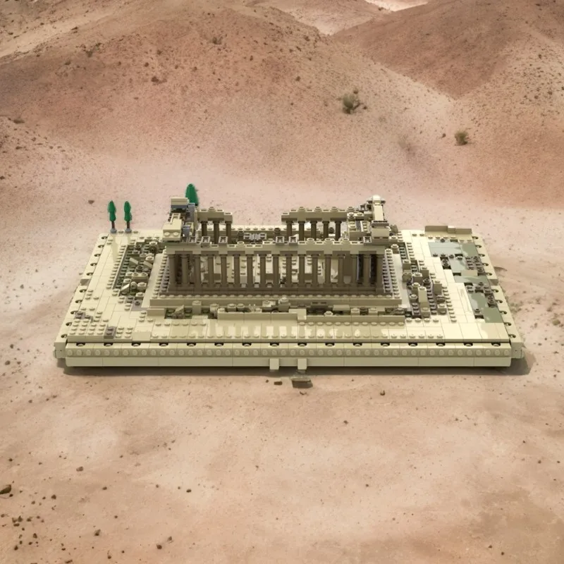 1513pcs MOC 고대 건축 시리즈 파르테논 클래식 사원 디자인 DIY 모델 빌딩 블록 생일 장난감 선물