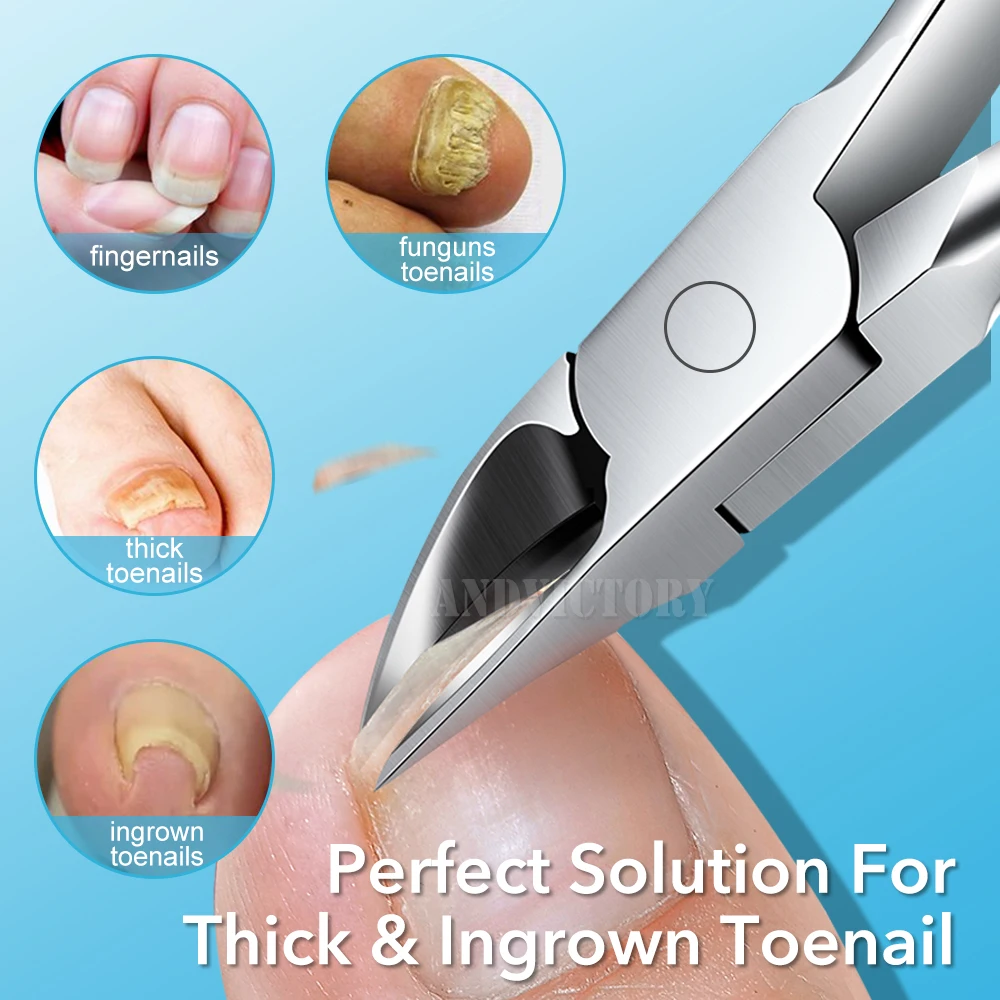 足の爪切りネイルカッタープロフェッショナルペディキュア爪周囲炎ツールマニキュアセットステンレス鋼鋭い湾曲した刃ビッグプライヤー