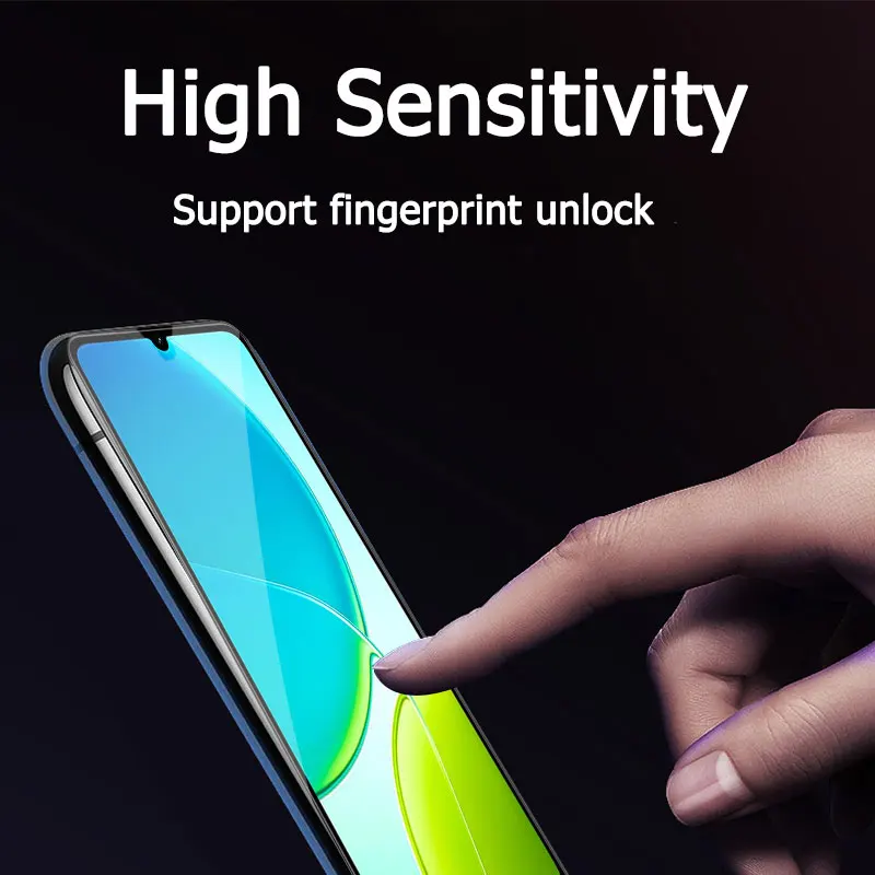 1-4 قطعة HD واقيات الشاشة ل vivo Y04 Y 04 6.74 "الزجاج المقسى الكريستال عالية الألومنيوم المضادة للخدش بصمة صديقة #5