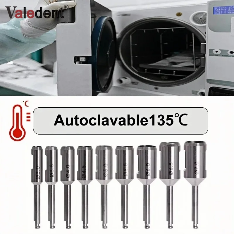 3pcs Stainless Steel Low Speed Dental Implant Tissue Punch Handpiece Gingival Ring Cutter Dentistry Surgical Instrument Tools
