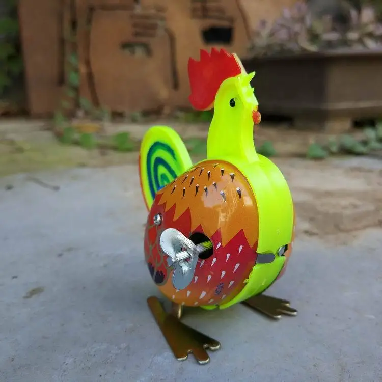 MS084 Iron Chicken 8090 Na Iron Nostalgische Retro Speelgoed Ambachten Etalage Props Cock Jumping Chicken