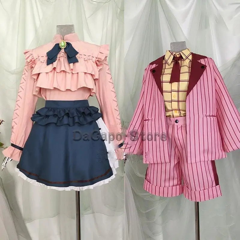 Project Sekai Colorful Stage Shinonome Ena Akiyama Mizuki Cosplay Costume Shorts Wig Anime Game Cos Pink Dress Suit Party Outfit