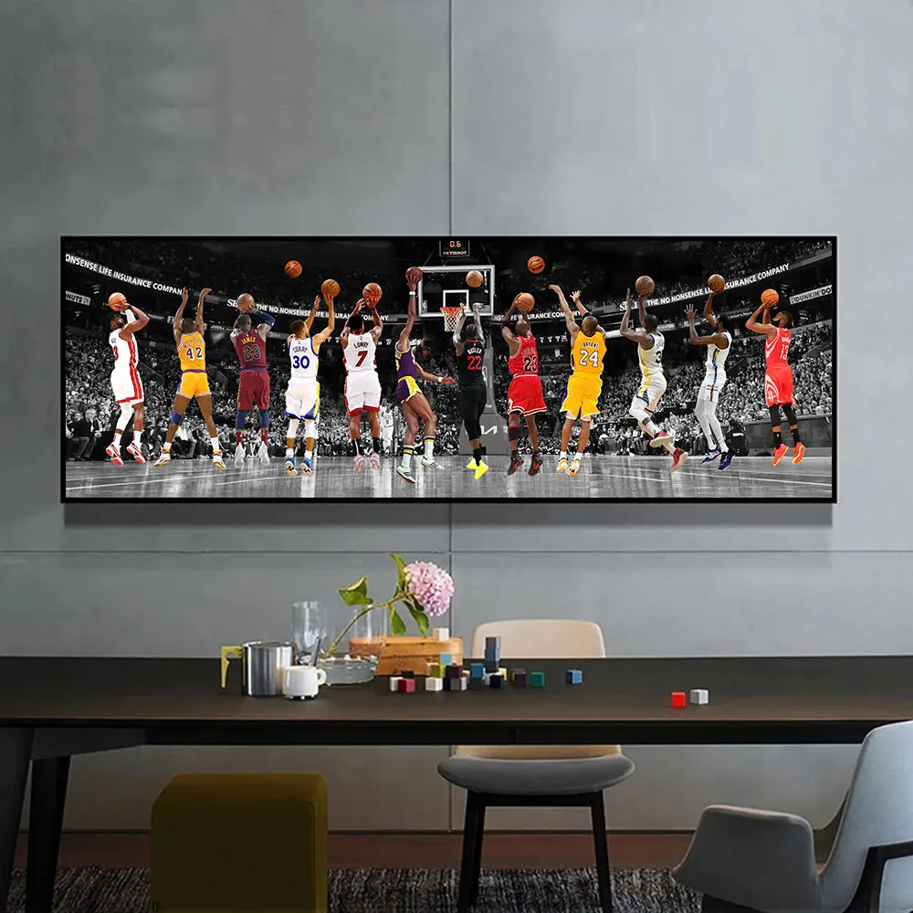 Basketball Sports J-James C-Curry Poster Ja Morants Canvas Prints Bar Club Office Cave Bedroom Wall Art Decorative Gift