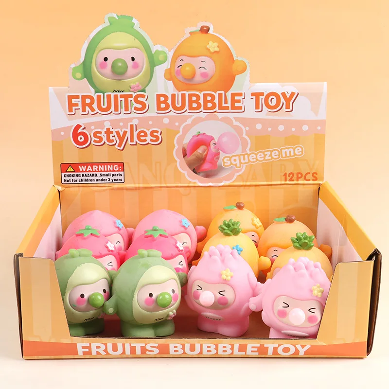 الإبداعية لطيف الفاكهة يبصقون فقاعة الحيوان الإجهاد الإغاثة قرصة تململ مكافحة الإجهاد الإغاثة اسفنجي لعبة مضحك ضغط لعبة الكرة الحسية