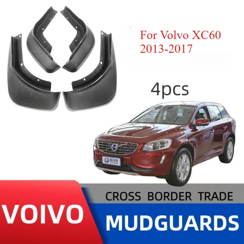 

4Pcs Front Rear Car Mud Flaps For Volvo XC60 2013-2017 Mudflaps Splash Guards Mud Flap Mudguards Cars Accessories