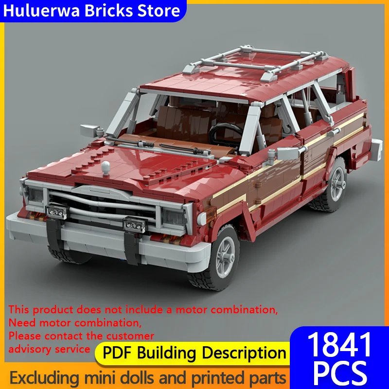 

Модель городской автомобиль MOC, строительные кирпичи, роскошный внедорожник Grand Wagoneer, модульная технология, детские праздничные подарки, сборные игрушки, костюм