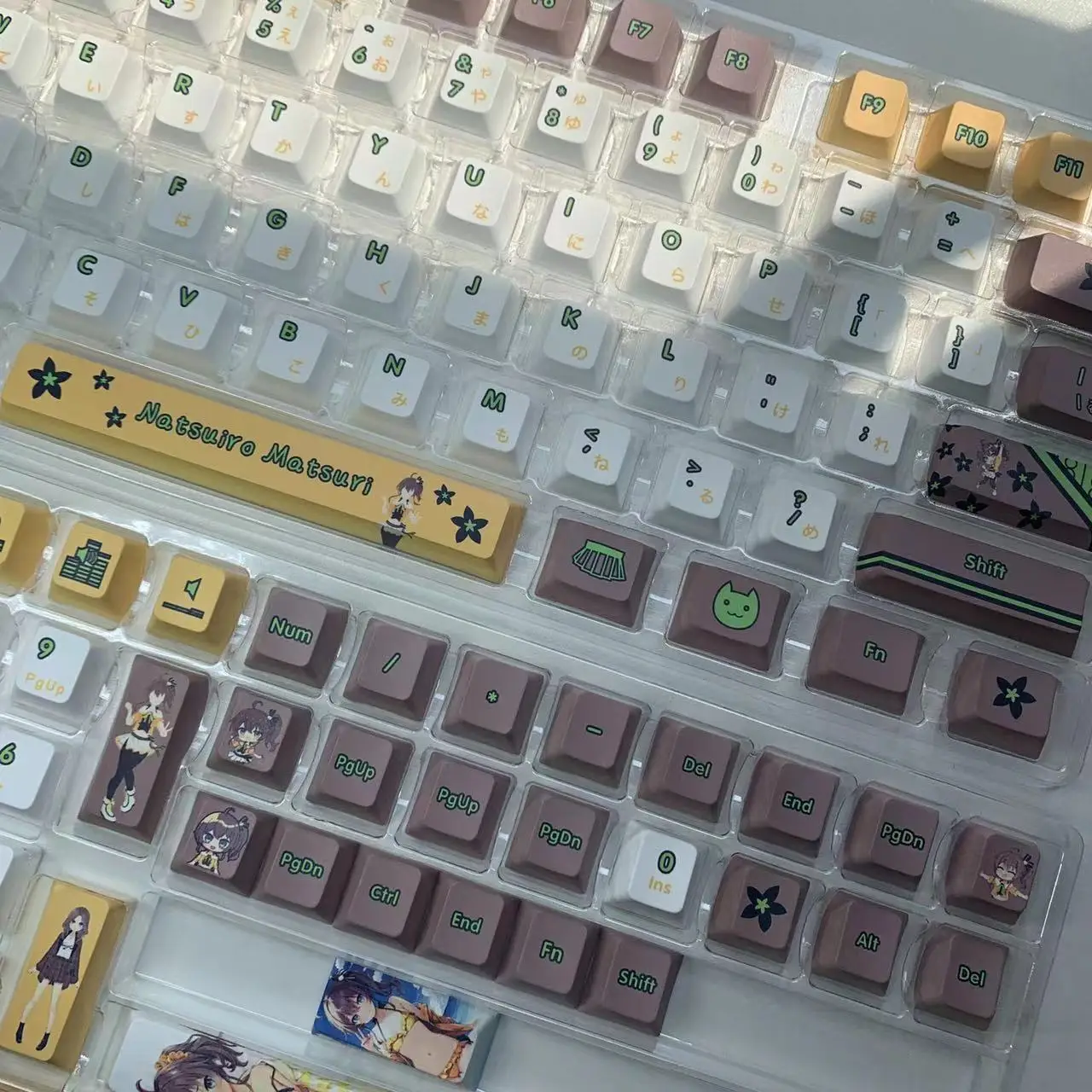 Imagem -04 - Natsuiro Matsuri Keycaps Pbt Vtuber Capa Hololive Key Sublimação Cherry mx Axis Switch Teclado Mecânico 132 Teclas