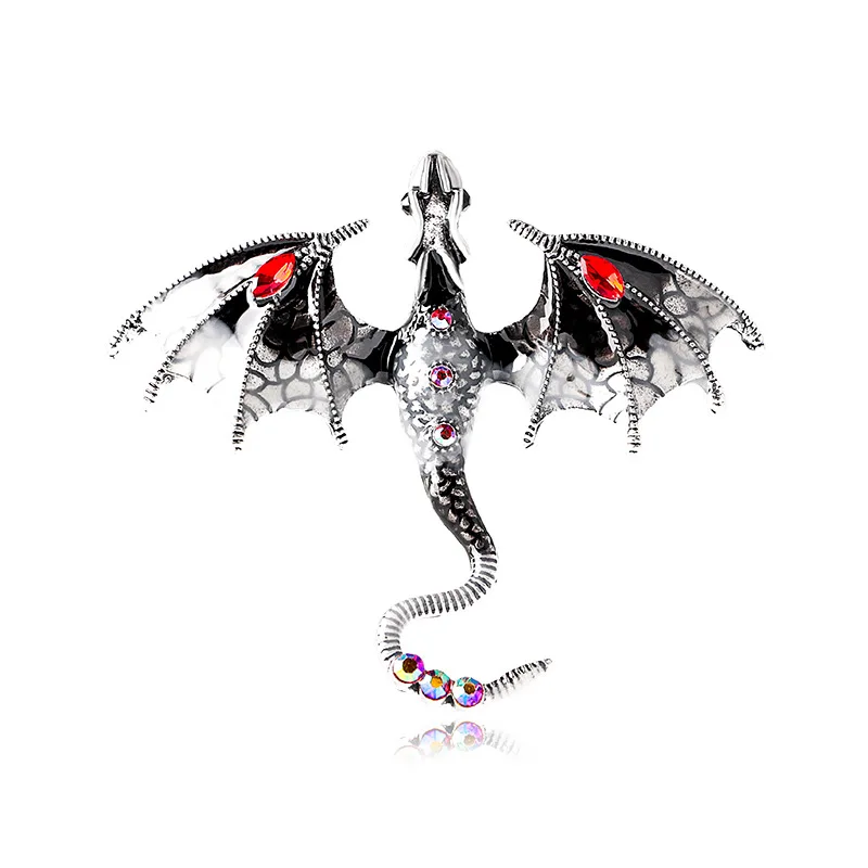 Feilong-shaped Brooch Men's Four-season Universal Alloy Enamel Pin High-end Clothing Bag Scarf and Accessories Brooch image 3