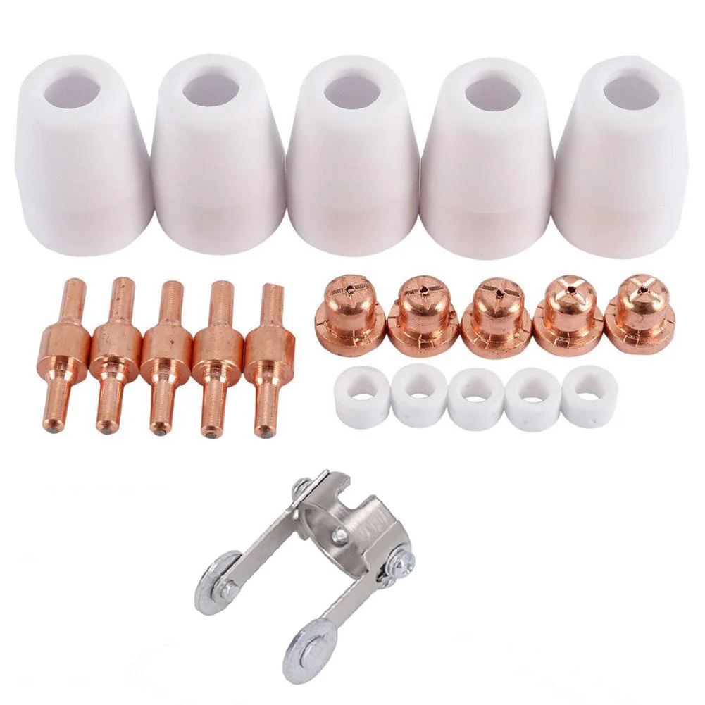 

21PCS Set Plasma Cutter Consumables for PT-31 CUT40 Welding Torch Tips Nozzle Parts Compatible with LG40 and WSD LG40