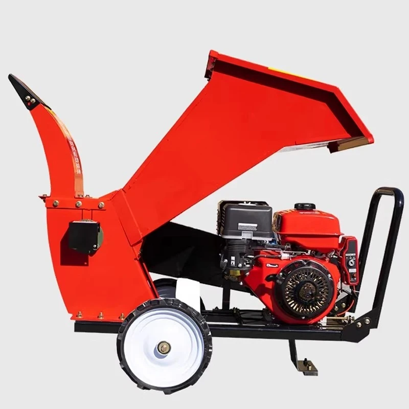 Wood chipper, fuel-powered shredder/wood chipper, multi-functional heavy-duty design, 190F branch processing (Customized)