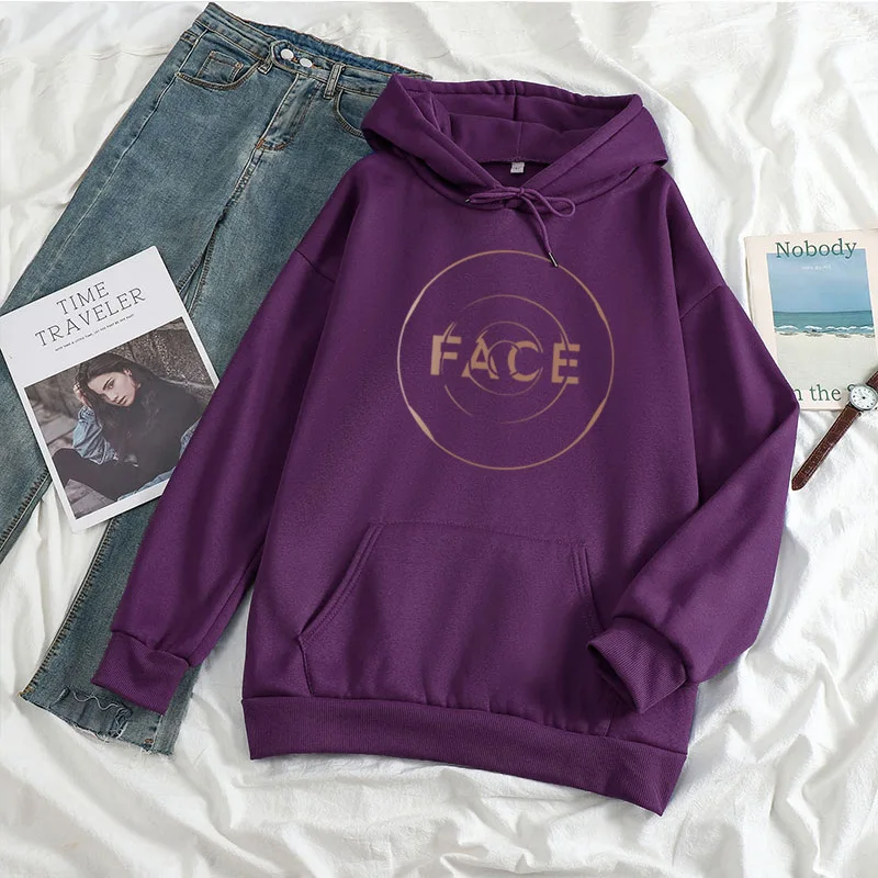 Imagem -04 - Jimin-face Hoodies e Moletons Kpop Merch Pullovers Roupa Novo